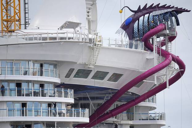 View of the Harmony of the Seas (Oasis 3) class ship at the STX Les Chantiers de l