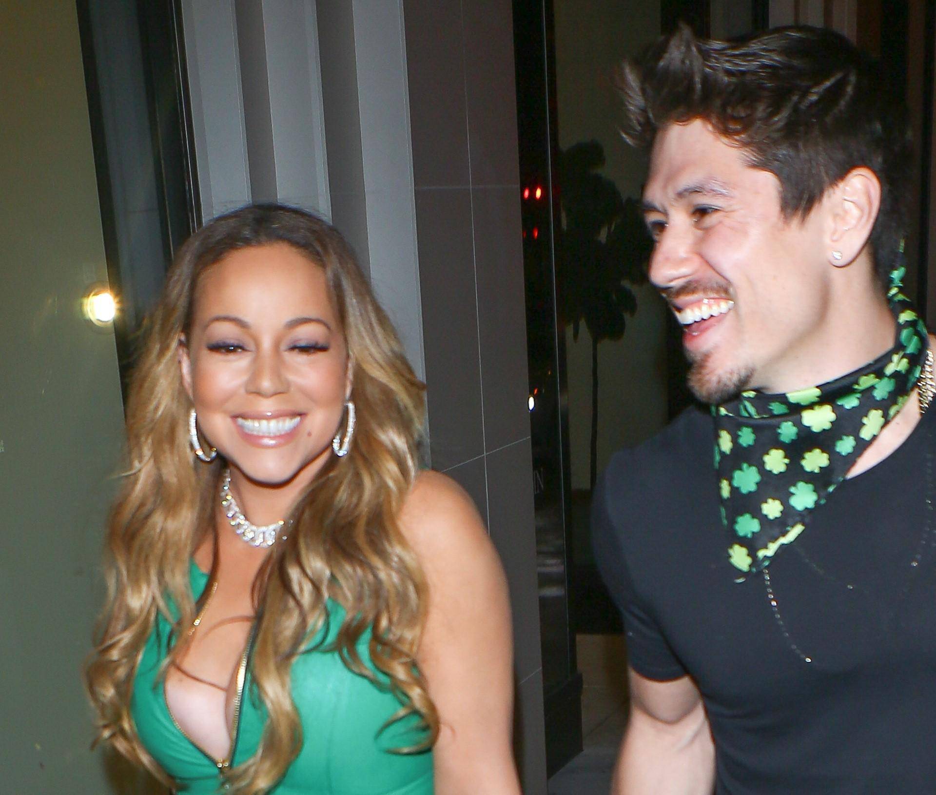 Mariah Carey and Bryan Tanaka bring the party on St. Patrick's Day to Catch LA