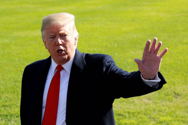 U.S. President Trump departs for Houston from the White House in Washington