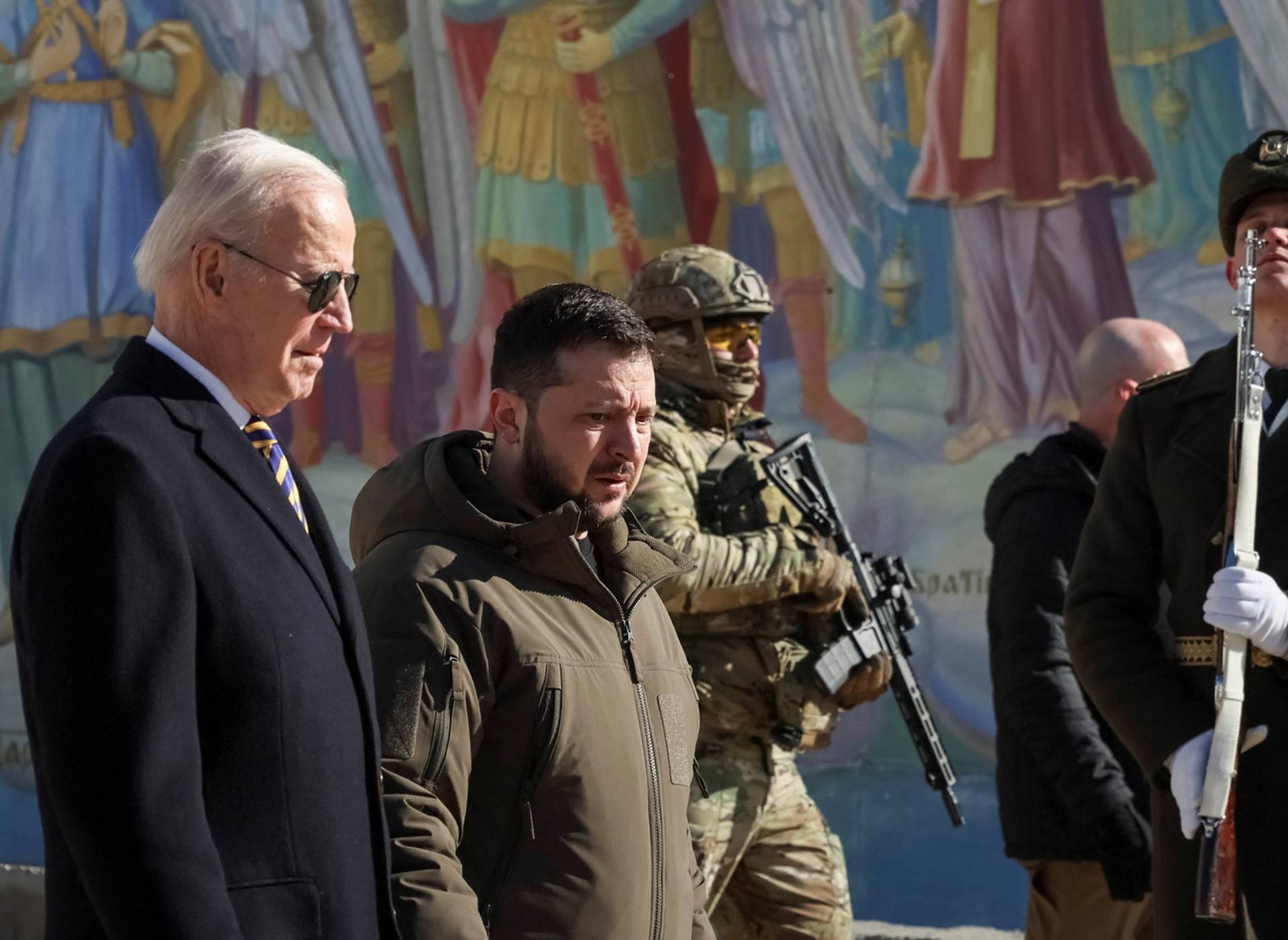 U.S. President Biden visits Kyiv