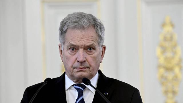 Finland's President Niinisto and PM Marin hold news conference regarding the crisis between Russia and Ukraine, in Helsinki