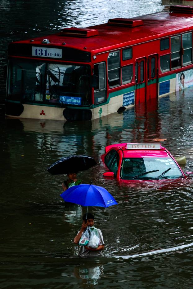 Heavy rain in Bangkok