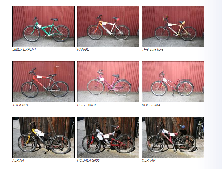 Cijena, prava sitnica: Policija na javnoj dražbi prodaje bicikle