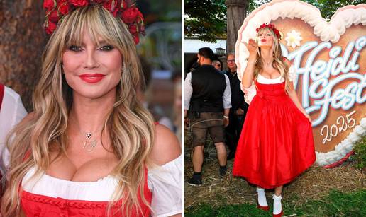 FOTO Grudi jedva stale u dirndl! Heidi Klum slavila Oktoberfest, uživalo se u pjesmi i pivu...