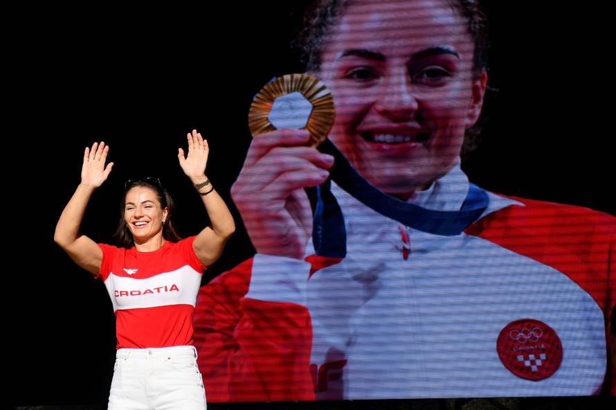 Zagreb: Doček hrvatskih olimpijaca na Trgu bana Jelačića