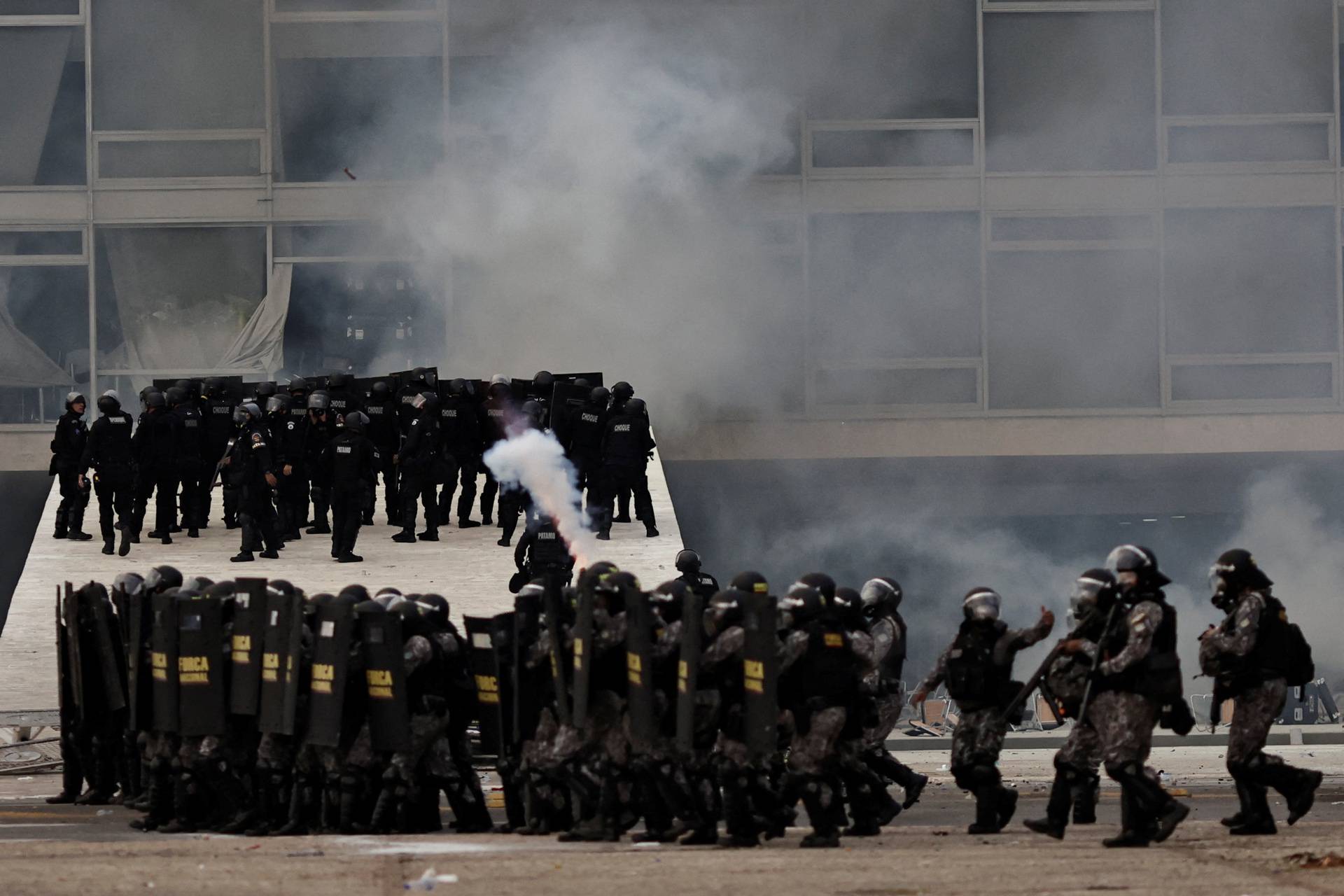 Supporters of Brazil's former President Jair Bolsonaro demonstrate against President Luiz Inacio Lula da Silva, in Brasilia