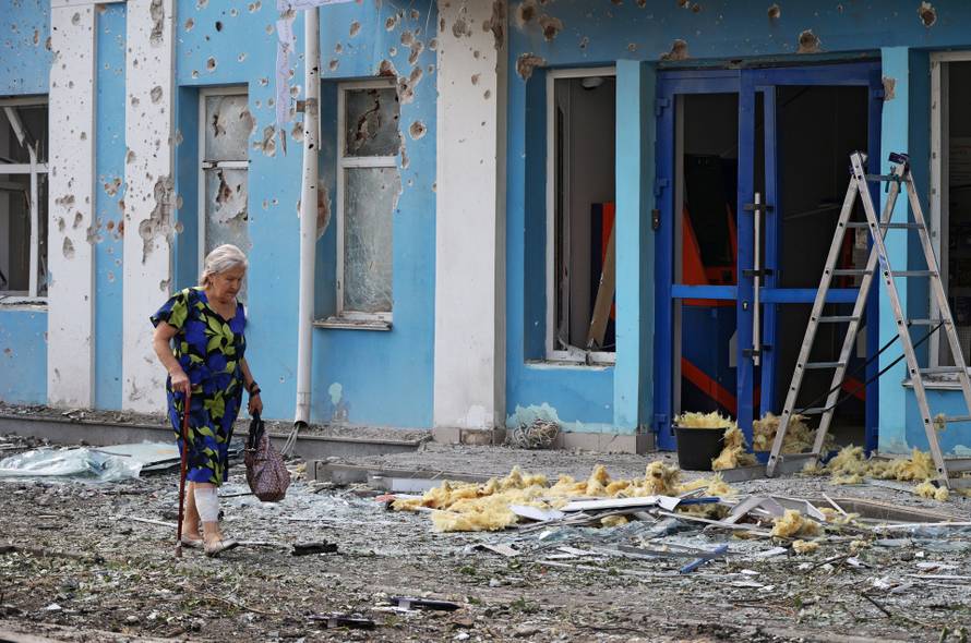 Aftermath of a Ukrainian drone attack in Belgorod