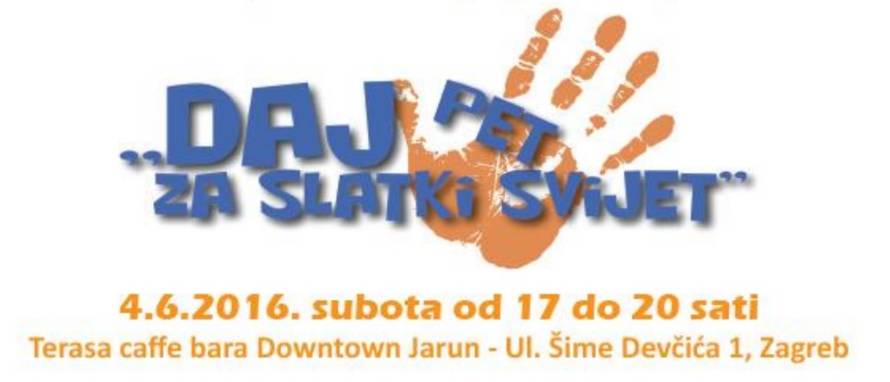 Dođite u 'Downtown' i podržite akciju 'Daj 5 za slatki svijet'