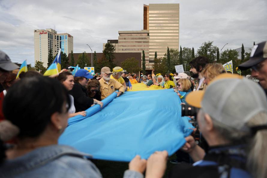 U.S. President Trump meets with Russian President Putin in Alaska