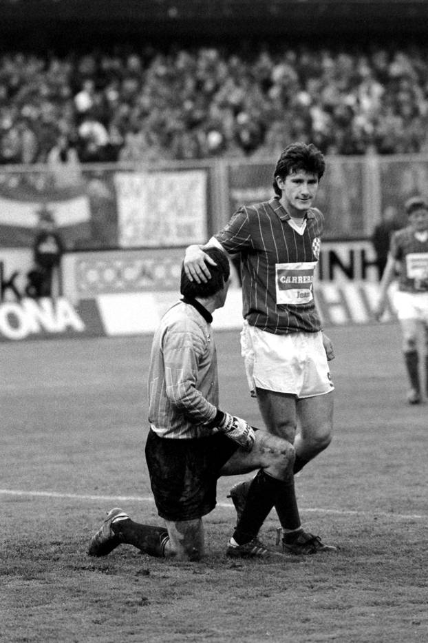 Zagreb: Savezna liga Jugoslavije, Dinamo - Borac, 7.4.1990.