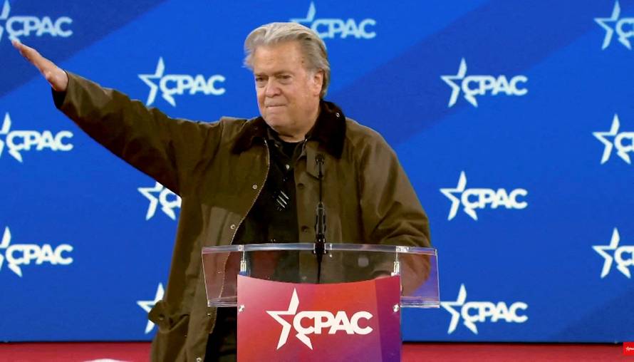 FILE PHOTO: Bannon addresses Conservative Political Action Conference (CPAC) in National Harbor