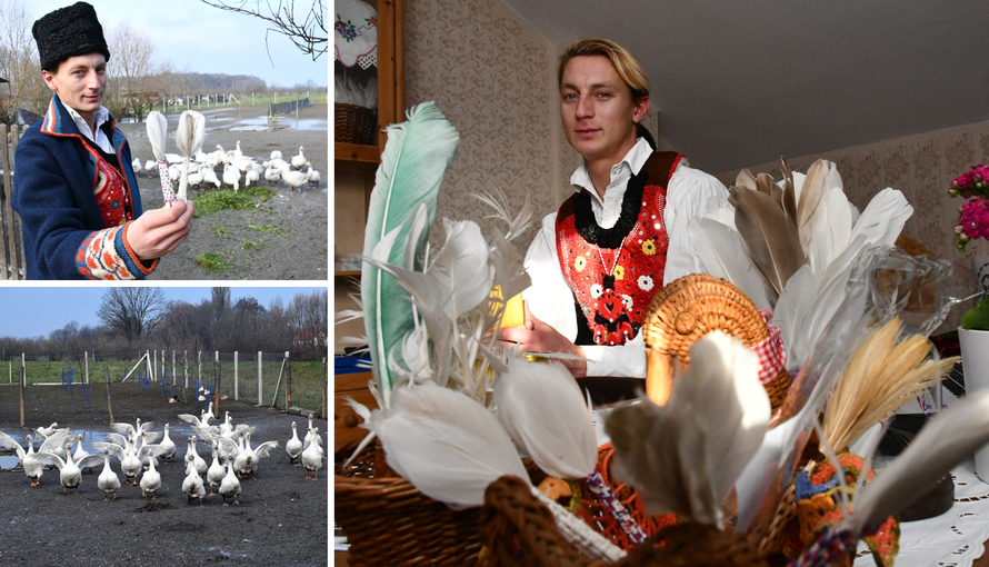 Slavonac Darko radi mazalice od guščjeg perja: 'Služe u kuhinji, a nekima i za intimna češkanja'