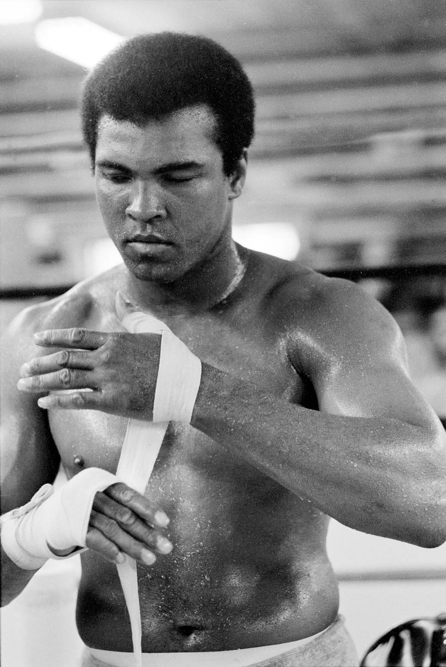 Muhammad Ali (formerly Cassius Clay) trains at his Deer Lake mountain retreat in Owigsburg