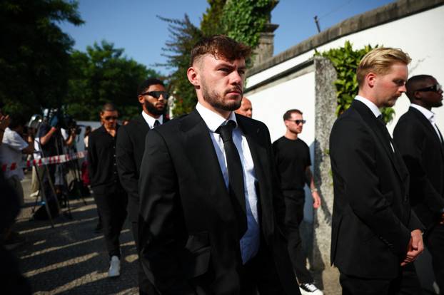 Funeral of Liverpool's Portuguese soccer player Diogo Jota and his brother Andre Silva, who died in a car crash near Zamora, Spain