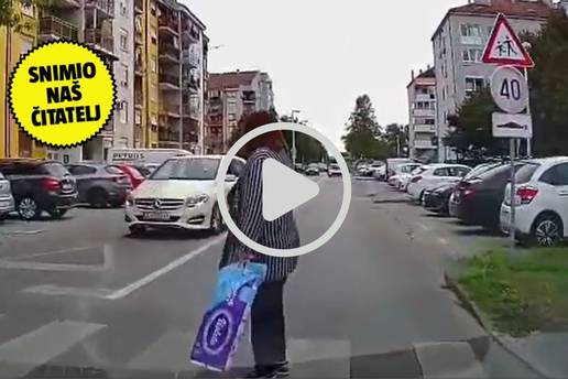 Šokantan video iz Zagreba! Divljak skoro pregazio ženu na pješačkom! Policija ima snimku