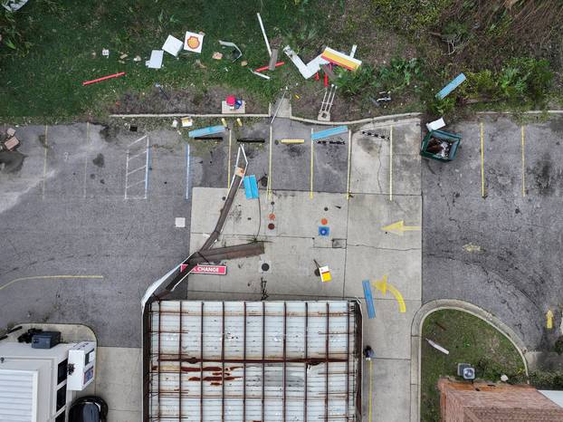 Aftermath of Hurricane Isaias, in Gulf Breeze, Florida