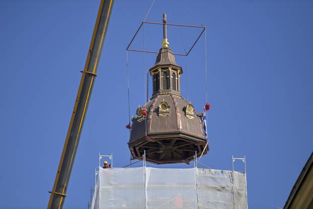 Zagreb: Podignuta prva kupola na tornjeve bazilike Presvetog Srca Isusova