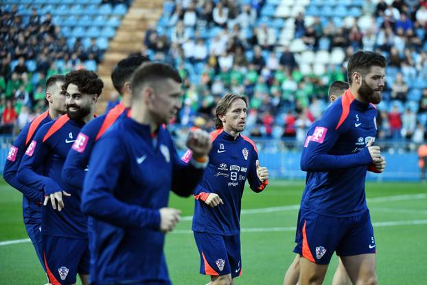 Varaždin: Trening hrvatske nogometne reprezentacije