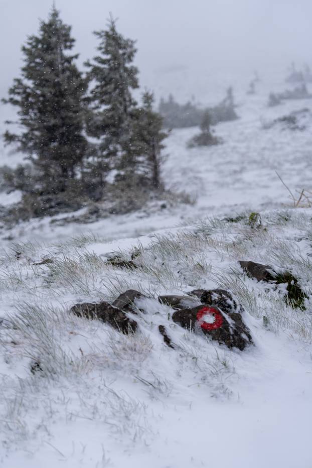 Zavižan: Snijeg pao u Nacionalnom parku Sjeverni Velebit