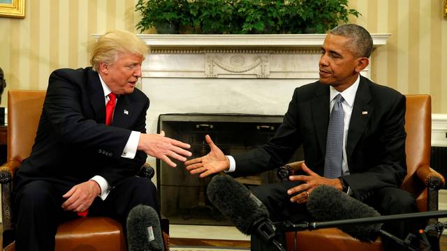 FILE PHOTO: Obama meets with Trump at the White House in Washington