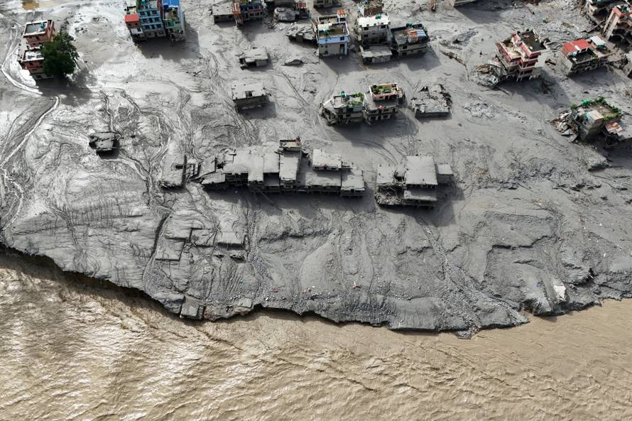 Aftermath of devastating floods in Trishuli