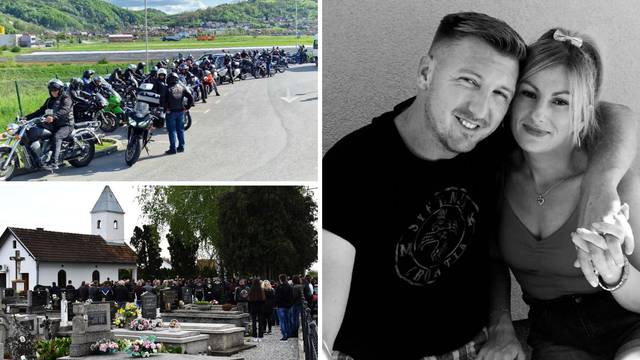 FOTO Tuga kraj Požege: Brojni motoristi i članovi obitelji se oprostili od Krešimira i Anite