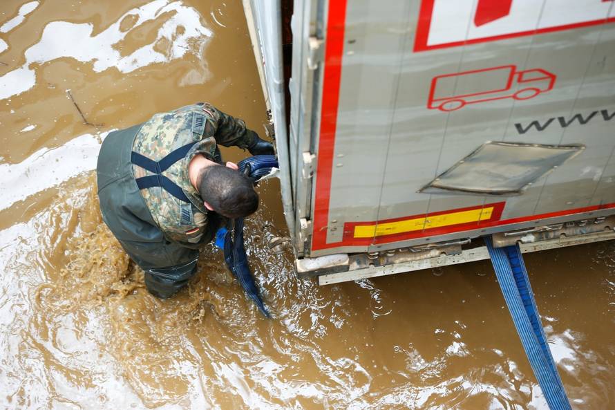 Aftermath of heavy rainfalls in Germany