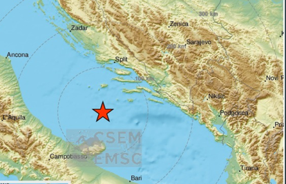 Novi potres magnitude 3,8 pogodio je središnji Jadran