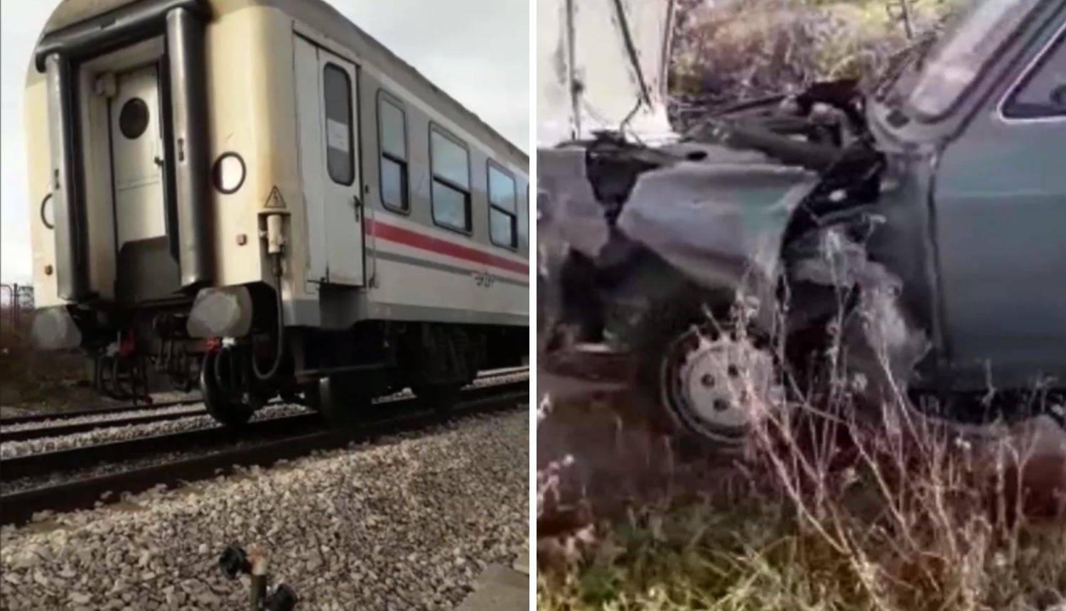 Vozač prošao bez ozljeda, vlak smrskao auto u Kaštel Sućurcu