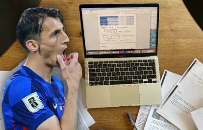 FOTO Laptop, kalkulator i hrpa papira. Budimir uči  za ispite dok ga mnogi klubovi žele dovesti