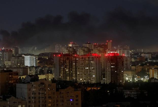 Russian missile strike in Kyiv