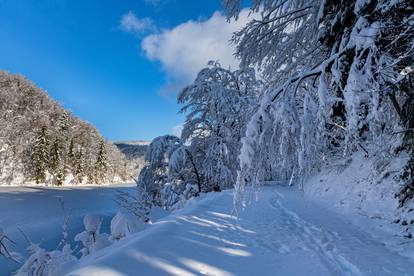 Ledeno kraljevstvo Plitvice: Inje i snijeg stvorili su pravu bajku