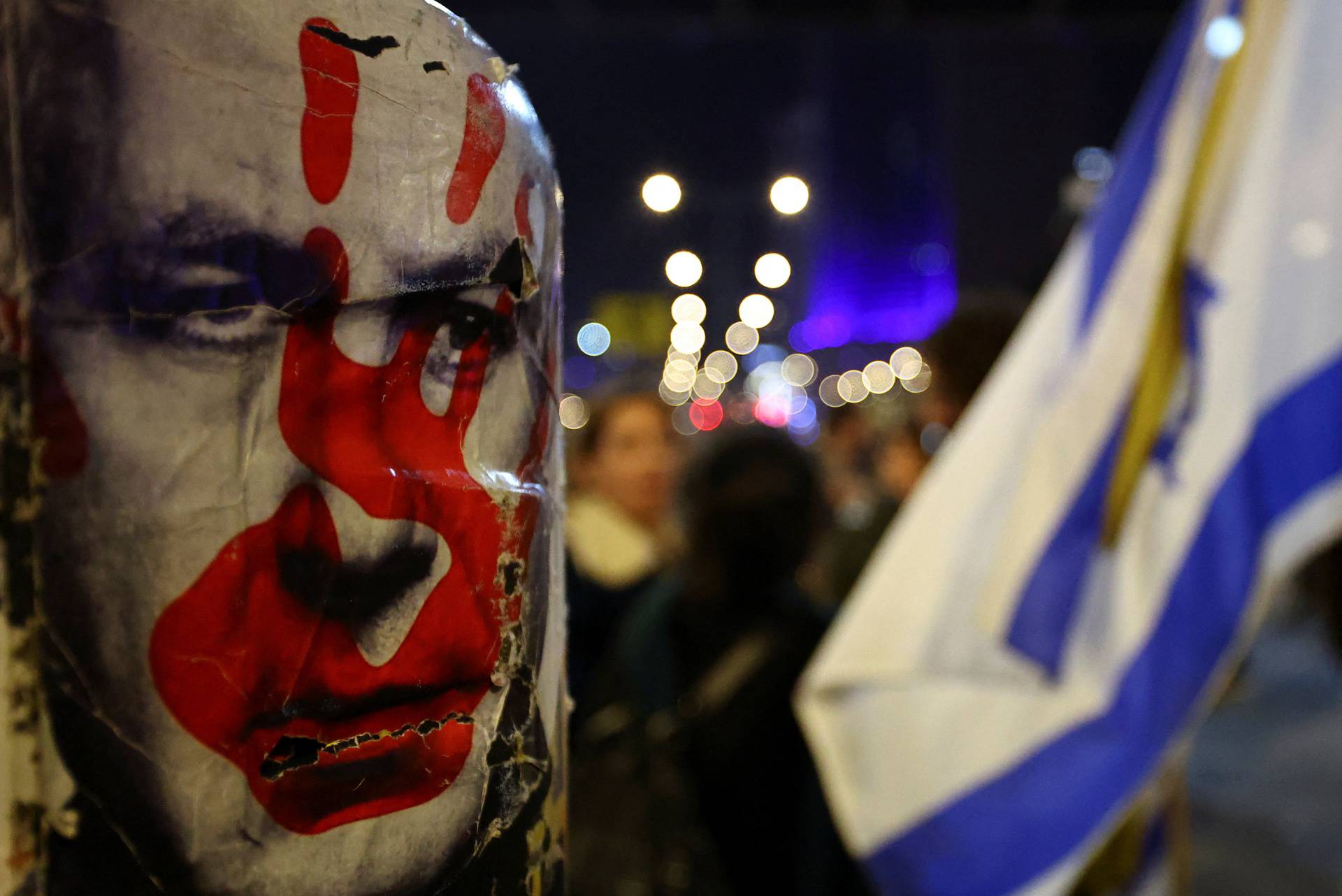 Protest against the government and to show support for the hostages who were kidnapped during the deadly October 7, 2023 attack, in Tel Aviv