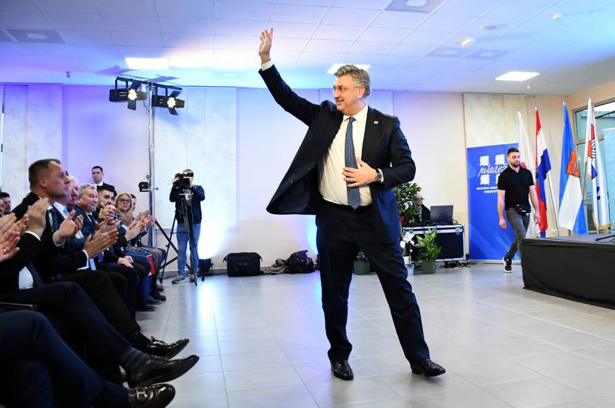 Virovitica: Premijer Andrej Plenkovi? na obilježavanju 34. obljetnice osnutka Hrvatske demokratske stranke