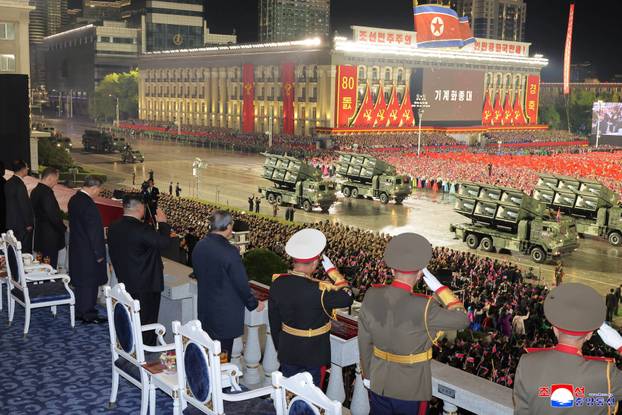 Military parade celebrating the 80th anniversary of the founding of the ruling Workers' Party of Korea (WPK), in Pyongyang