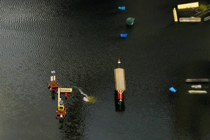 Aftermath of a chemical tank rupture at the Nippon Dynawave Packaging pulp and paper mill in Longview
