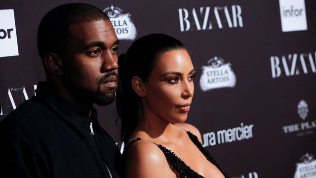 Kanye West and Kim Kardashian attend Harper's Bazaar's celebration of 'ICONS By Carine Roitfeld' at The Plaza Hotel during New York Fashion Week in Manhattan, New York, U.S.