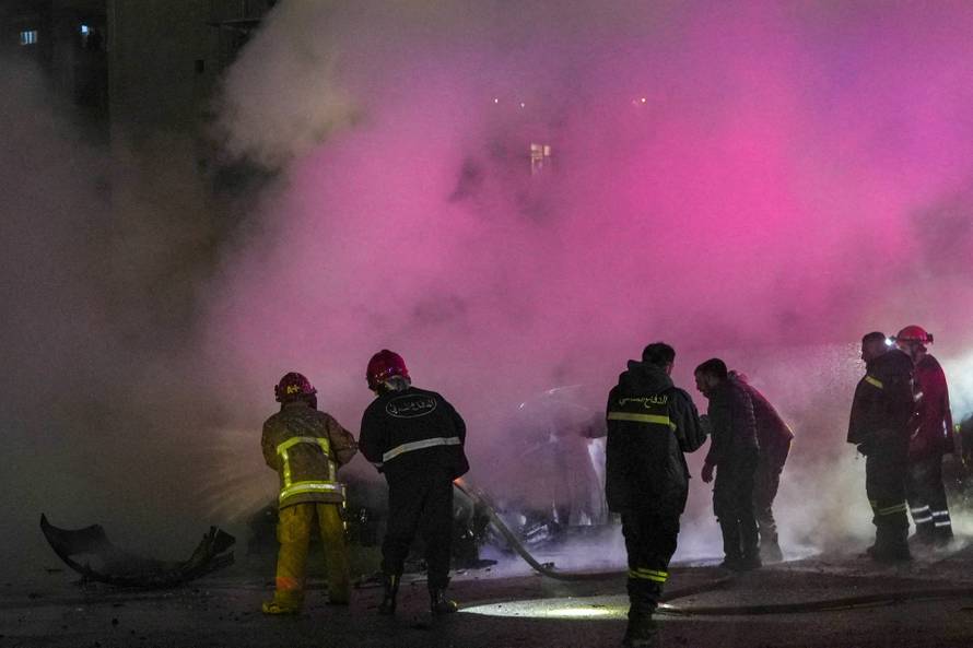 An Israeli strike on a car in Beirut