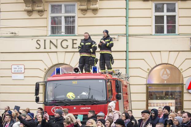 Doček srebrnih reprezentativaca na Trgu bana Josipa Jelačića