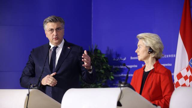 Sarajevo: Konferencija za medije Ursule von der Leyen i Andreja Plenkovića