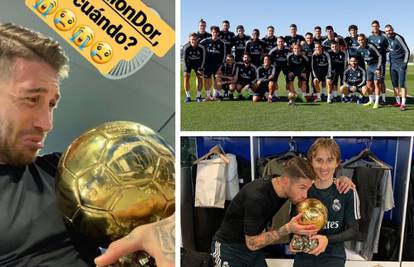 Modrić stigao, Ramos 'ugrabio' Zlatnu loptu: A kad će moja?!