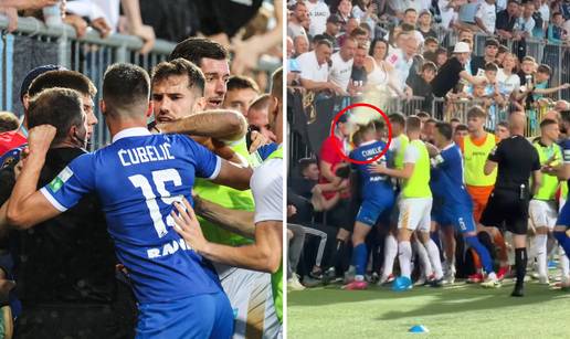 VIDEO Trenutak kad je Slavenov igra&ccaron; dobio &ccaron;a&scaron;om u glavu! Ru&zcaron;ne scene i nakon utakmice