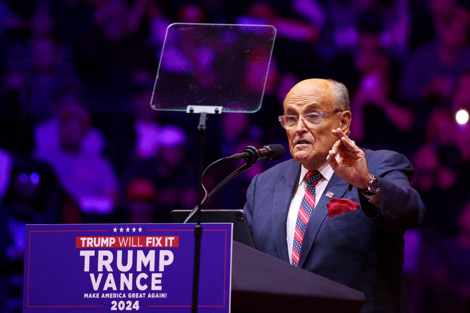 Republican presidential nominee and former U.S. President Donald Trump holds a rally at Madison Square Garden