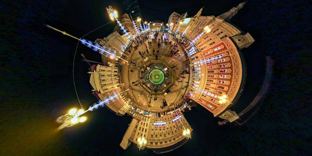 Pogled iz zraka na Advent u Zagrebu