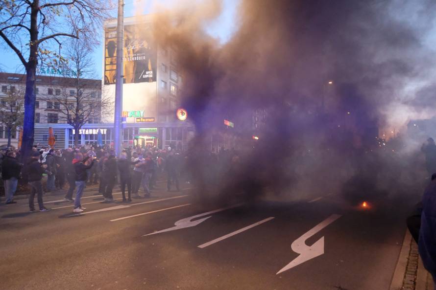 Demonstration "lateral thinking" in Leipzig