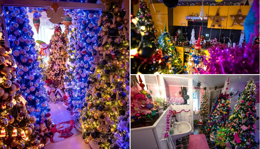 Božićno ludilo: Ukrasili su dom s 350 borova i 10.000 kuglica