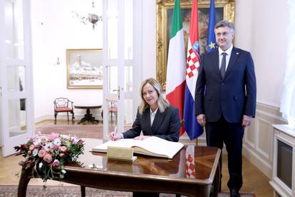 Zagreb: Plenkovic se sastao s predsjednicom Vlade Talijanske Republike Giorgijom Meloni