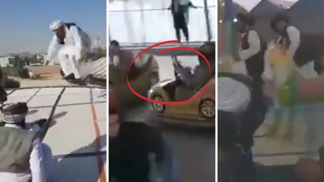 Nevjerojatne snimke: Talibani s puškama u autićima i vrtuljku, a veselja je bilo i na trampolinu