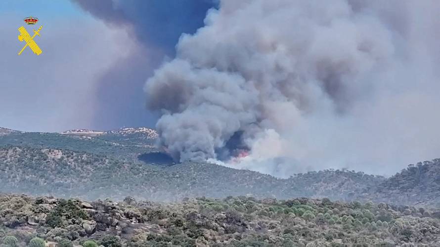 Wildfire in the Madrid region