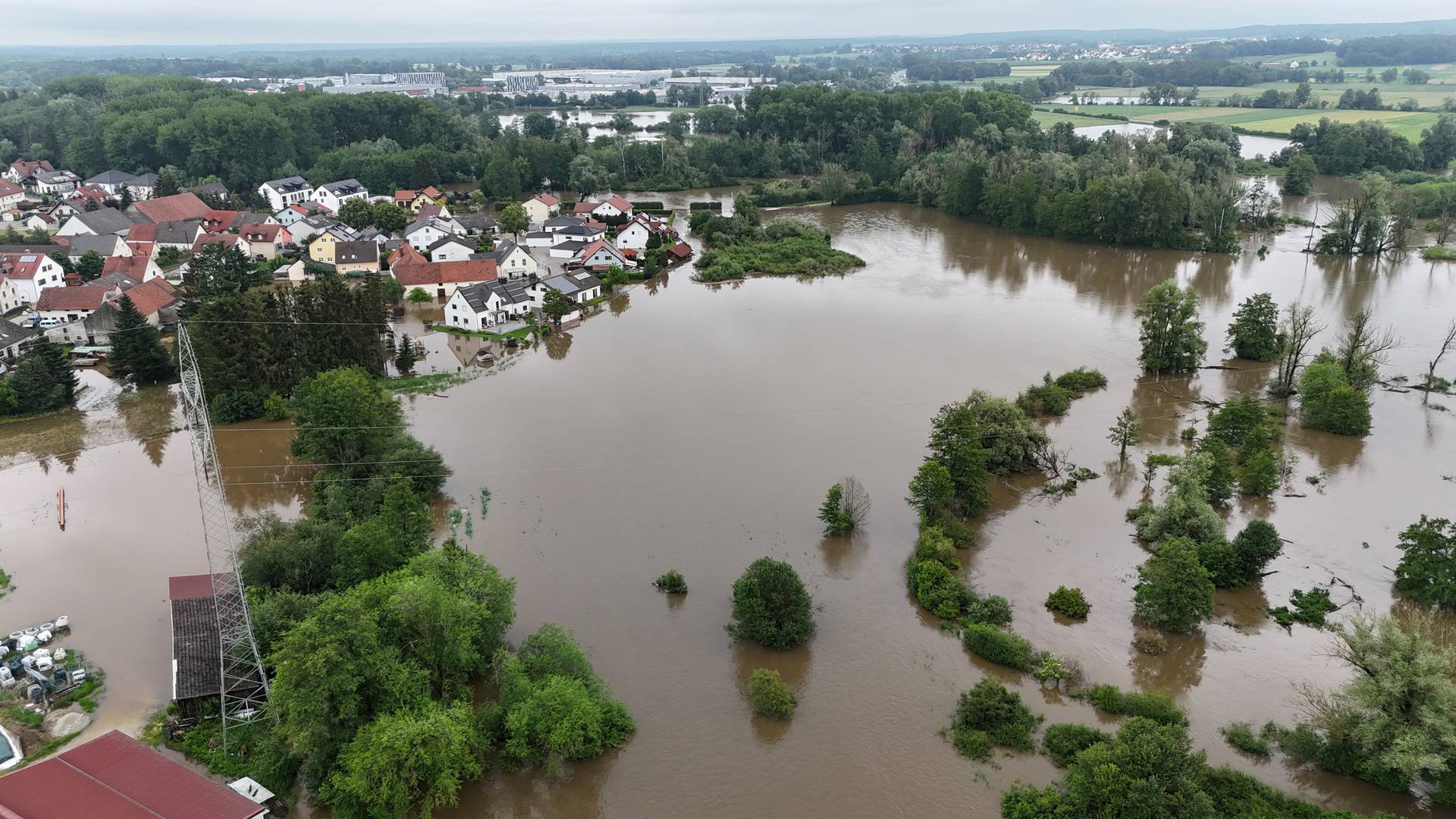 High water levels and heavy rainfalls in Bavaria